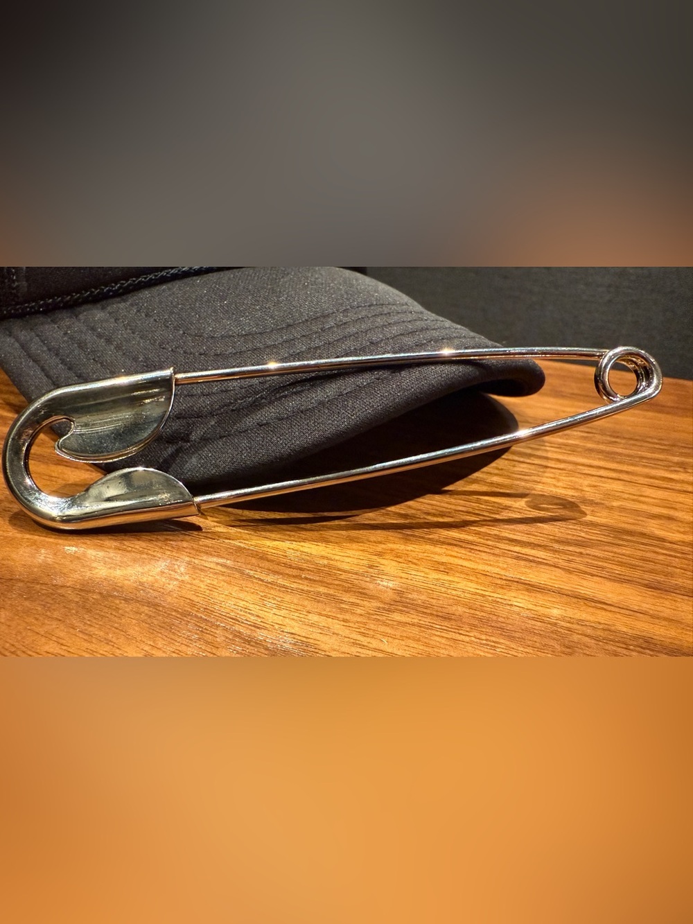 Oversized Silver Safety Pin jeans accessory, Bag Charm, Y2K. Punk, Masc, Goth - Picture 7 of 9